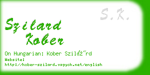 szilard kober business card